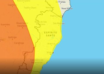 INSTITUTO ALERTA PARA RISCO DE TEMPORAL EM GRANDE PARTE DO ESPÍRITO SANTO