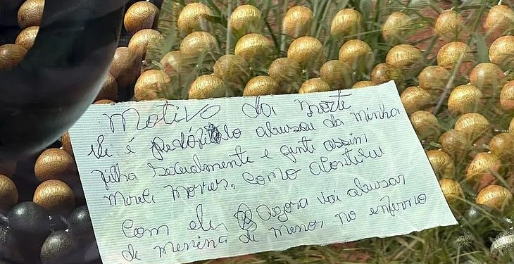 Motorista de aplicativo é encontrado morto com bilhete do assassino: ‘Ele é pedófilo’
