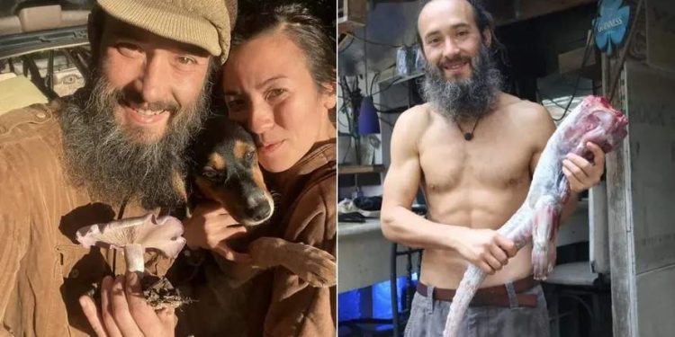 Casal come animais atropelados, fruta e cogumelo para evitar supermercado